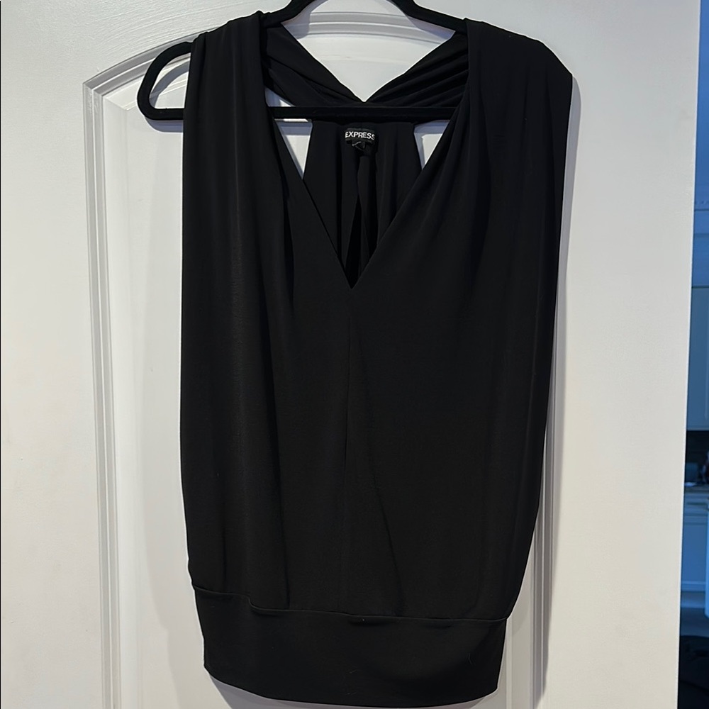 Express Black Backless Blouse - image 1